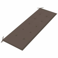 Panchina Batavia con Cuscino Tortora 150 cm Legno Massello Teak
