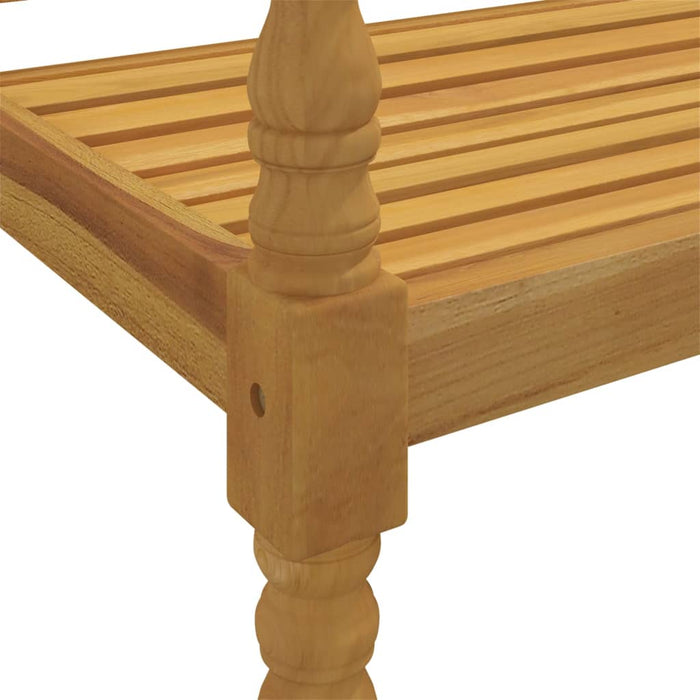 Panca da giardino arredo da esterno terrazza con cuscino grigio 150 cm legno massello di teak 02_0011074