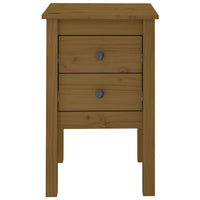 Comodino ambra 40x35x61,5 cm in Legno Massello di Pino 813695