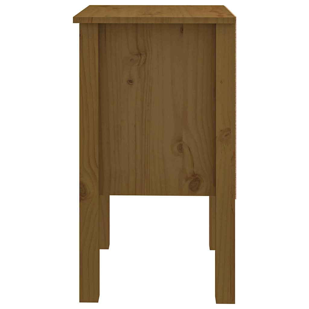Comodino ambra 40x35x61,5 cm in Legno Massello di Pino 813695
