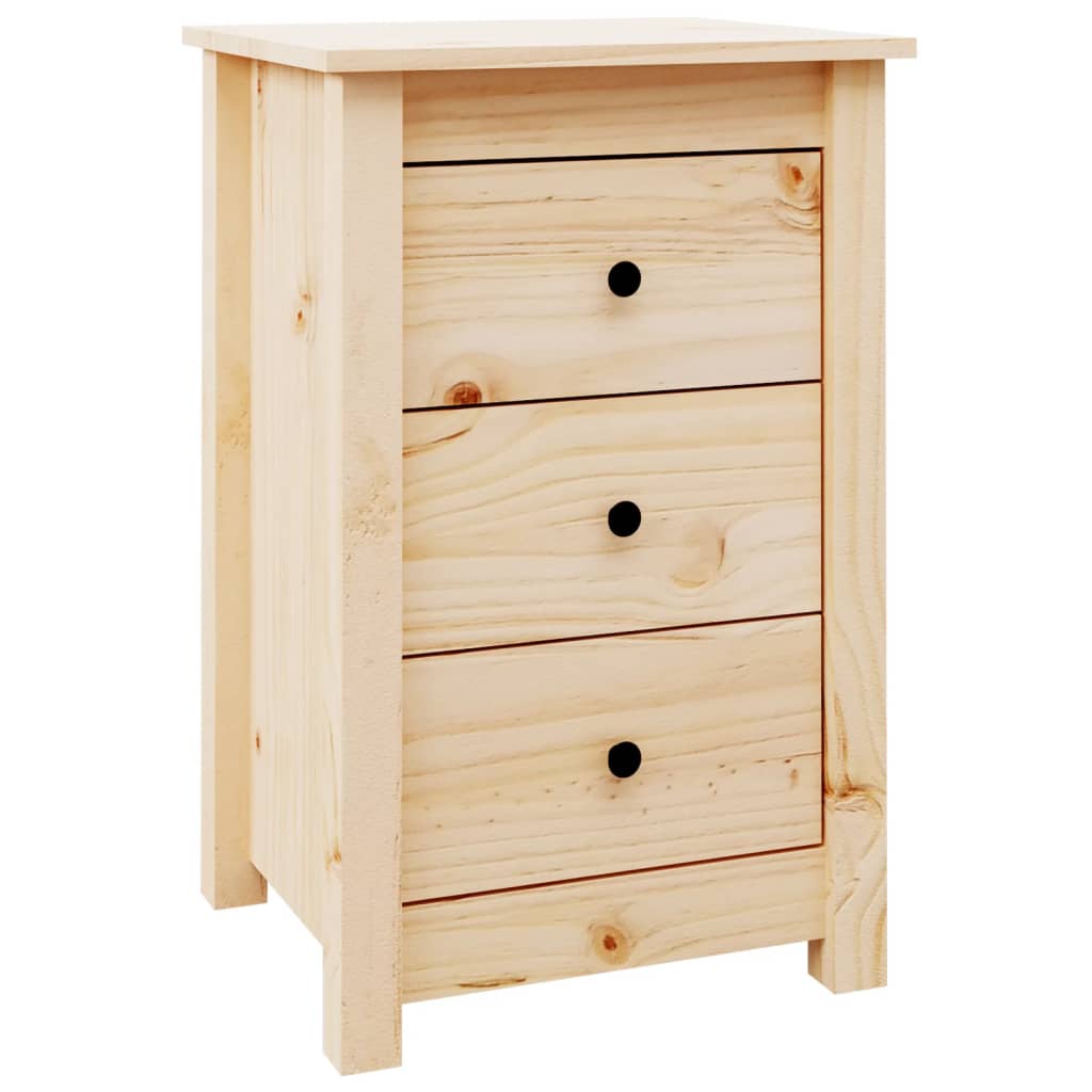 Comodino-Tavolino da notte 40x35x61,5 cm in Legno Massello di Pino 471408