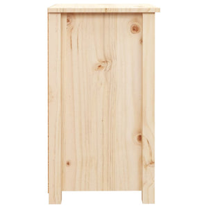 Comodino 40x35x61,5 cm in Legno Massello di Pino 813699