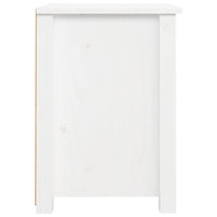 Comodini 2 pz-Set di 2 Tavolino da notte Bianchi 40x35x49 cm in Legno Massello di Pino