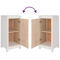 Credenza Bianca 40x35x80 cm in Legno Massello di Pino cod mxl 13735