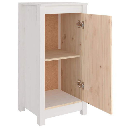 Credenza buffet cassettiera mobile contenitore organizer cucina soggiorno soggiorno 39 x 35 x 80 cm legno massello di pino bianco 02_0030293