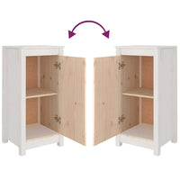 Buffet credenza cassettiera mobile contenitore organizer cucina soggiorno soggiorno set da 2 39 x 35 x 80 cm legno massello di pino bianco 02_0036658