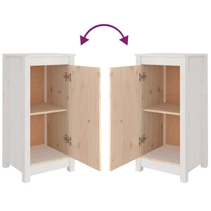 Buffet credenza cassettiera mobile contenitore organizer cucina soggiorno soggiorno set da 2 39 x 35 x 80 cm legno massello di pino bianco 02_0036658