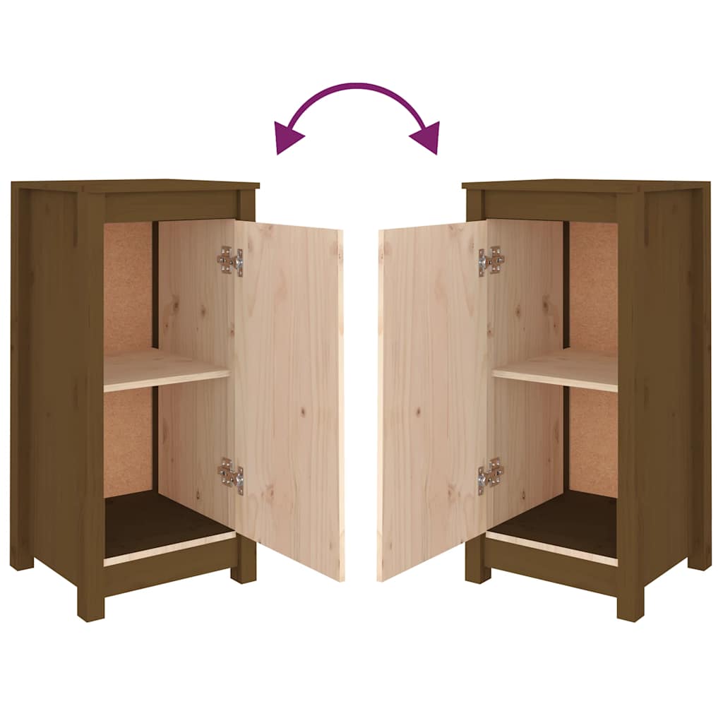 Credenza ambra 39x35x80 cm in Legno Massello di Pino 813730