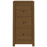 Credenza Marrone Ambrato 40x35x80 cm in Legno Massello di Pino 813745