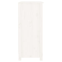 Credenza Bianca 70x35x80 cm in Legno Massello di Pino 813750