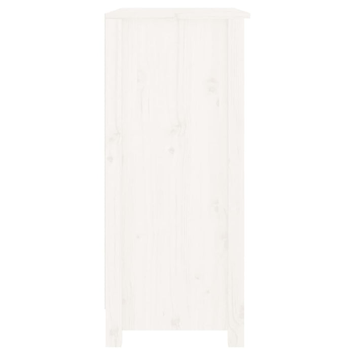 Credenza Bianca 70x35x80 cm in Legno Massello di Pino 813750