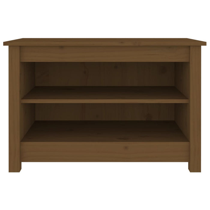 Scarpiera Ambrata 70x38x45,5 cm in Legno Massello di Pino 813772