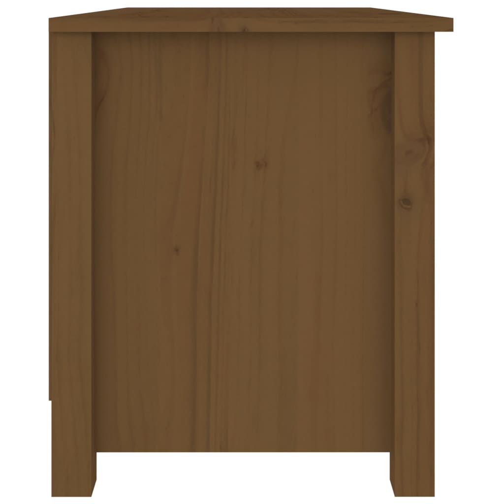 Scarpiera Ambrata 70x38x45,5 cm in Legno Massello di Pino 813772