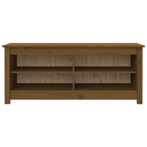 Scarpiera Ambrata 110x38x45,5 cm in Legno Massello di Pino 813777
