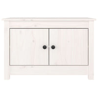 Scarpiera Bianca 70x38x45,5 cm in Legno Massello di Pino 813780