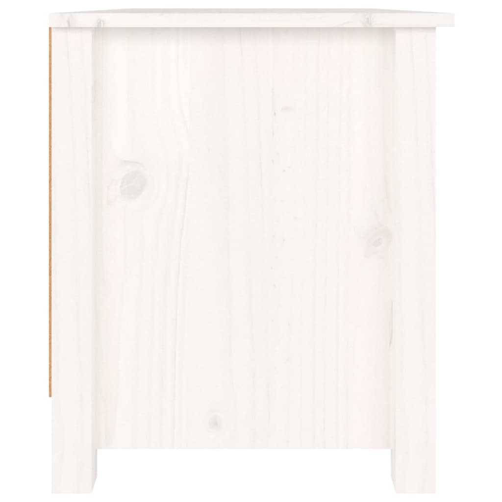 Scarpiera Bianca 70x38x45,5 cm in Legno Massello di Pino 813780