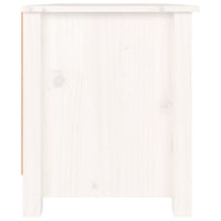 Scarpiera Bianca 70x38x45,5 cm in Legno Massello di Pino 813780
