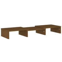 Supporto per Monitor Ambra 60x24x10,5 cm Legno Massello di Pino 813937