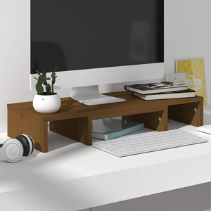 Supporto per Monitor Miele 60x24x10,5 cm Legno Massello di Pino