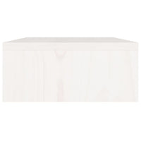 Supporto per Monitor Bianco 80x24x10,5cm Legno Massello di Pino
