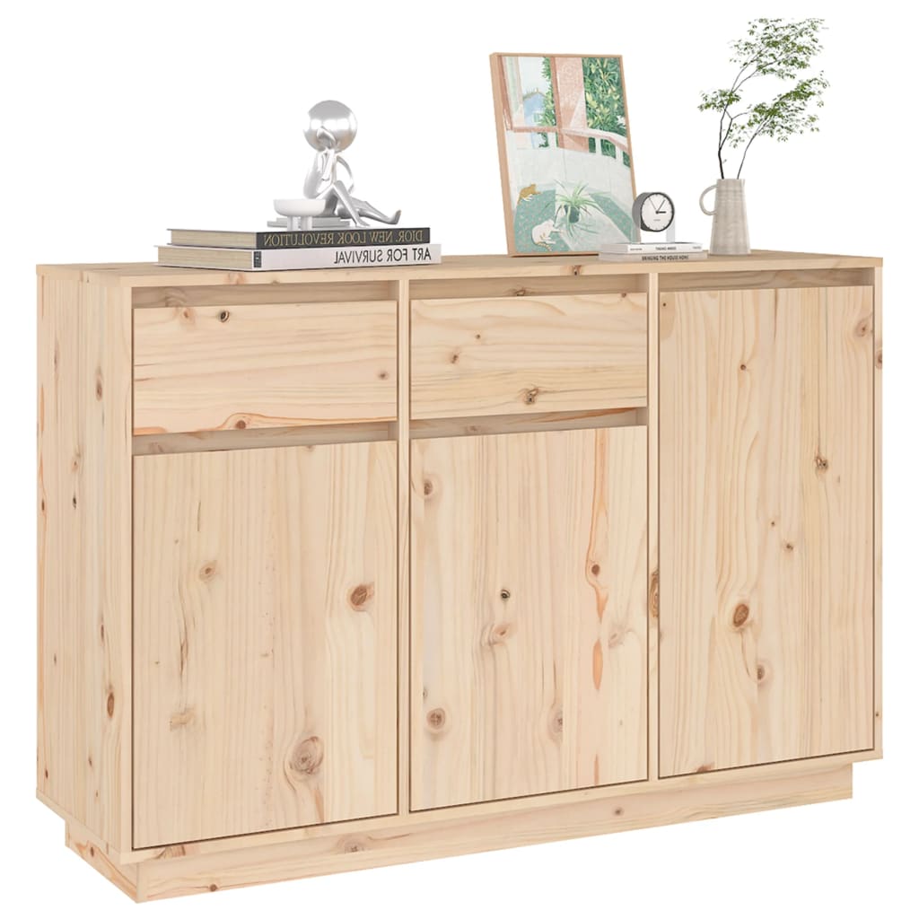 Credenza-Buffet-Armadio da cucina 110x34x75 cm in Legno Massello di Pino 586807