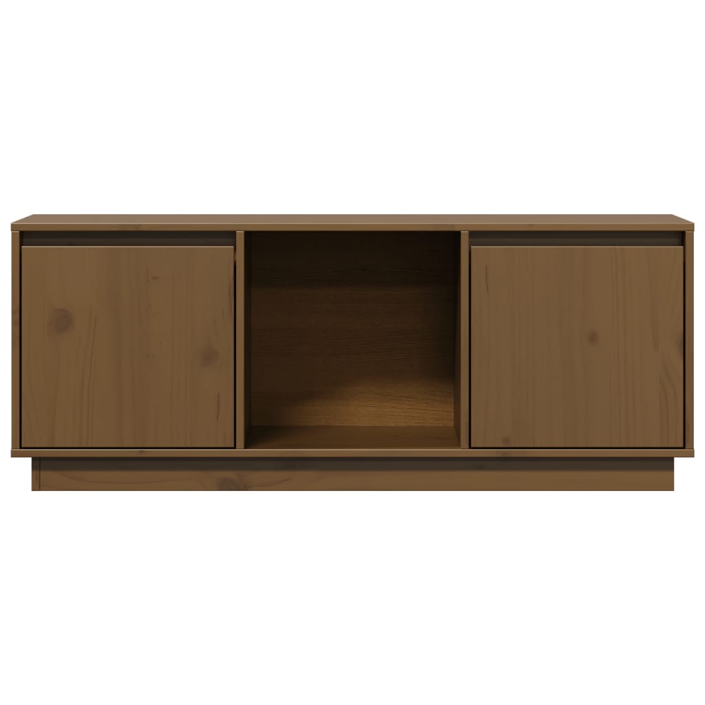 Mobile Porta TV-Mobile per TV-Credenza TV Ambra 110,5x35x44 cm in Legno Massello di Pino