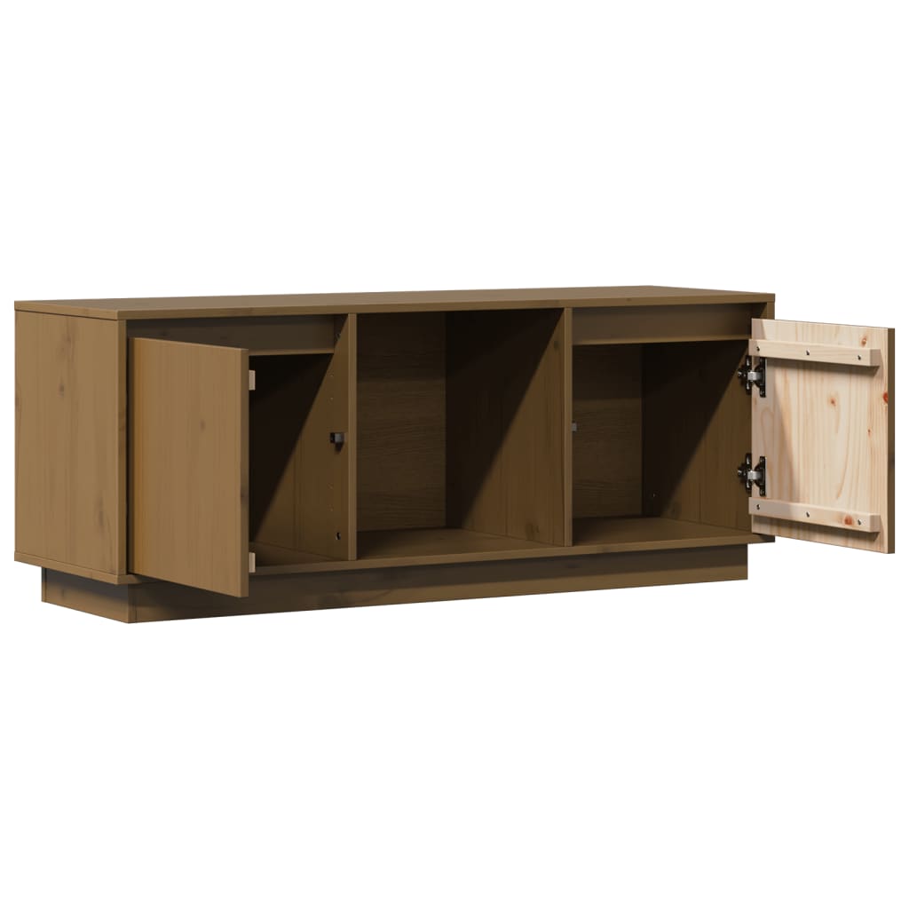 Mobile Porta TV-Mobile per TV-Credenza TV Ambra 110,5x35x44 cm in Legno Massello di Pino