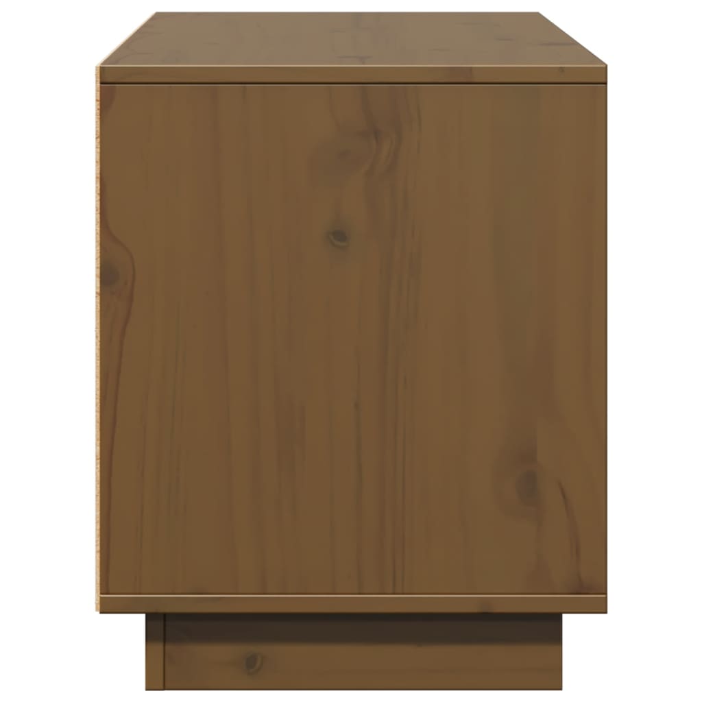 Mobile Porta TV-Mobile per TV-Credenza TV Ambra 110,5x35x44 cm in Legno Massello di Pino