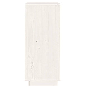 Credenza Bianca 38x35x80 cm in Legno Massello di Pino