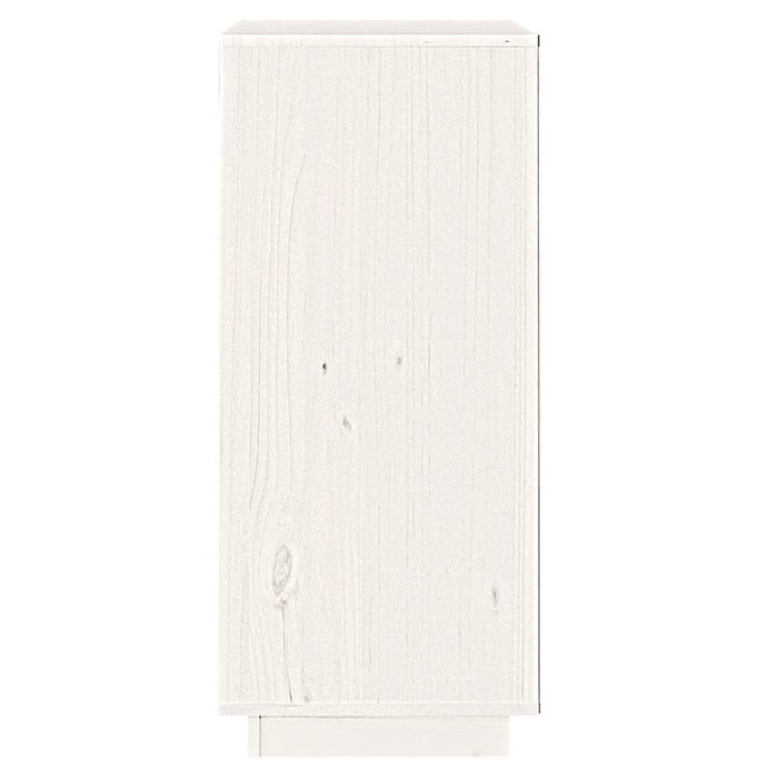 Credenza Bianca 38x35x80 cm in Legno Massello di Pino