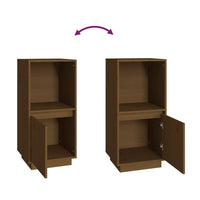 Credenza-Buffet-Armadio da cucina Marrone Ambrato 38x35x80 cm in Legno Massello di Pino