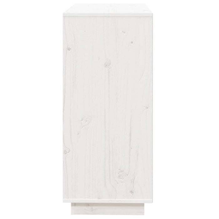 Credenza Bianca 74x35x80 cm in Legno Massello di Pino 814350