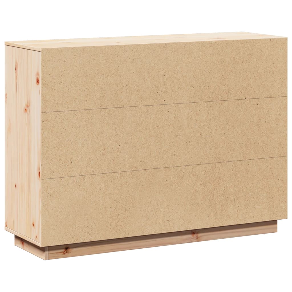 Credenza-Buffet-Armadio da cucina 110,5x35x80 cm in Legno Massello di Pino