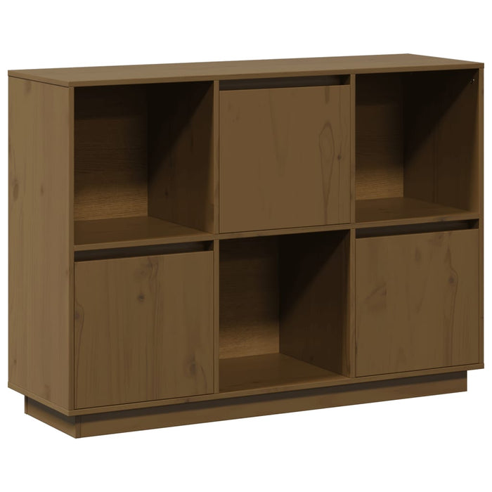 Credenza-Buffet-Armadio da cucina Marrone Ambrato 110,5x35x80 cm Legno Massello di Pino