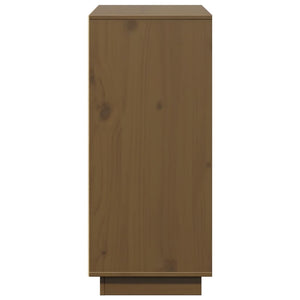 Credenza-Buffet-Armadio da cucina Marrone Ambrato 110,5x35x80 cm Legno Massello di Pino
