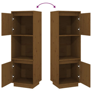 Credenza Miele 38x35x117 cm in Legno Massello di Pino