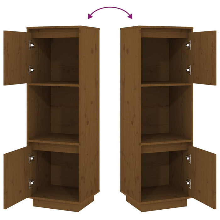 Credenza Miele 38x35x117 cm in Legno Massello di Pino