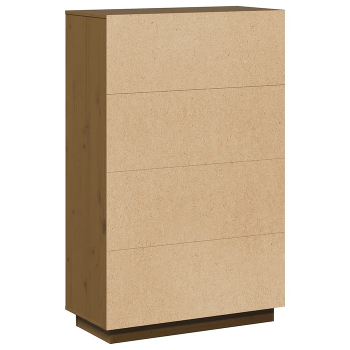 Credenza Marrone Ambrato 74x35x117 cm in Legno Massello di Pino 814367