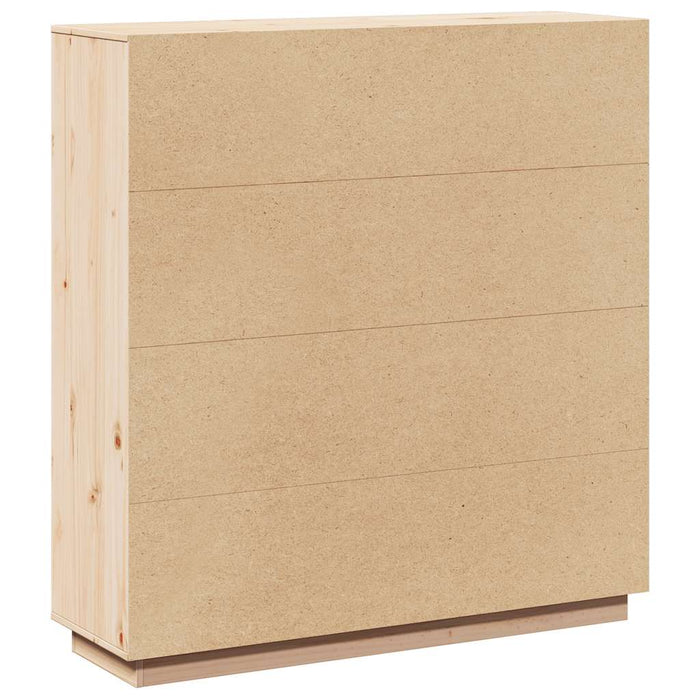 Credenza-Buffet-Armadio da cucina 110,5x35x117 cm in Legno Massello di Pino