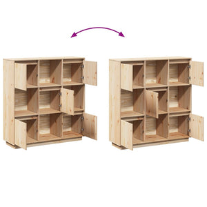 Credenza 110,5x35x117 cm in Legno Massello di Pino 814369