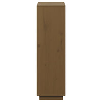 Credenza Marrone Ambrato 110,5x35x117 cm Legno Massello di Pino 814372