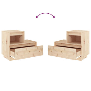 Comodino 60x34x51 cm in Legno Massello di Pino cod mxl 30730