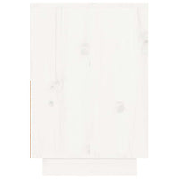 Comodini Bianchi 2 pz-Set di 2 Tavolino da notte 60x34x51 cm in Legno Massello di Pino