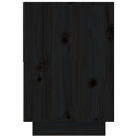 Comodini Neri 2 pz 60x34x51 cm in Legno Massello di Pino 814383