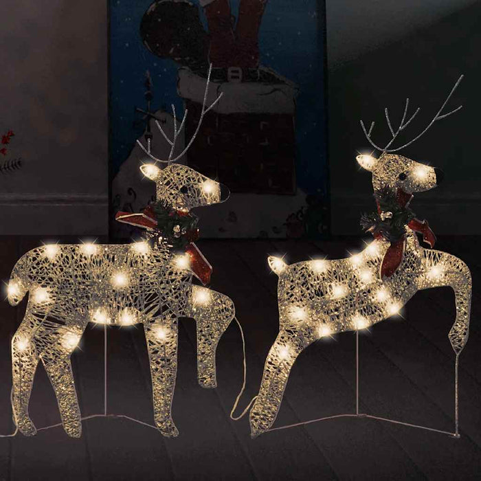 Renne di Natale 2 pz Oro 40 LED 342683
