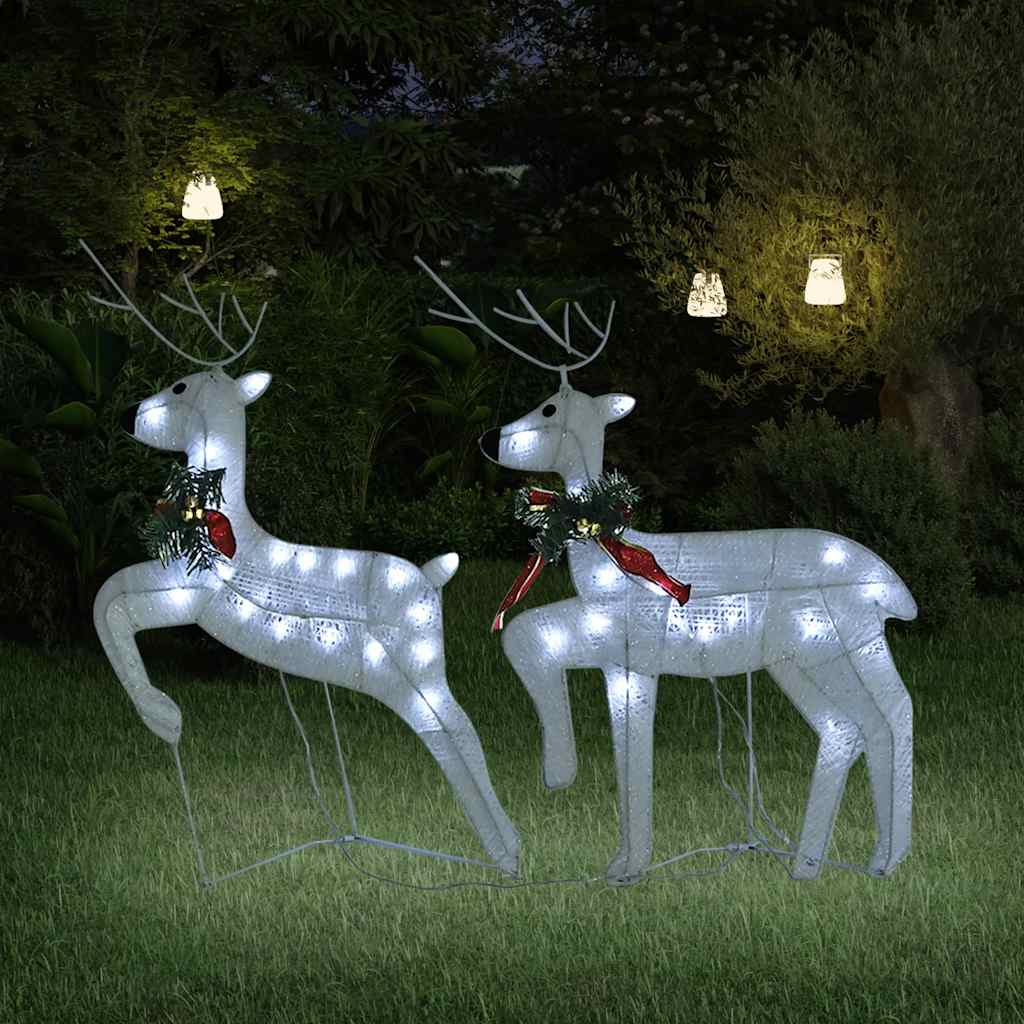 Renne di Natale 2 pz Bianco 40 LED 342685