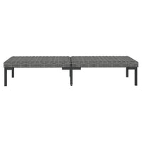 Set Divani da Giardino 9 pz con Cuscini Polyrattan Grigio Scuro 3099802