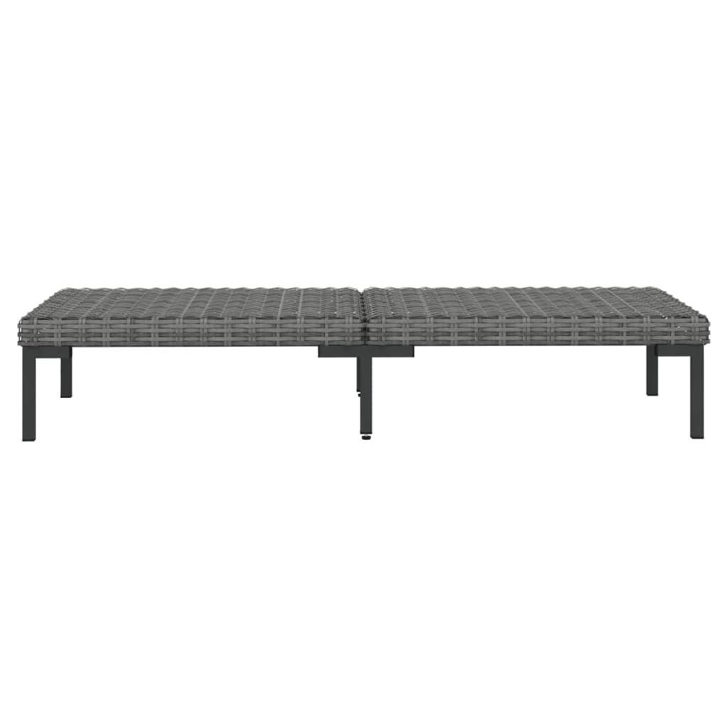 Set Divani Giardino 9pz con Cuscini in Polyrattan Grigio Scuro cod mxl 48783