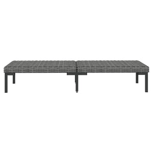 Set Divani Giardino 9pz con Cuscini in Polyrattan Grigio Scuro cod mxl 48783