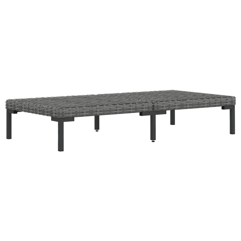 Set Divani da Giardino 10pz con Cuscini Polyrattan Grigio Scuro cod mxl 41916